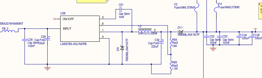 WEBENCH® Tools/LM2678: Voltage drop - Power management forum - Power ...