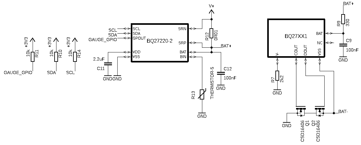 BQ25606: Charging Circut with BQ27220 gauge and BQ279XX protection ...