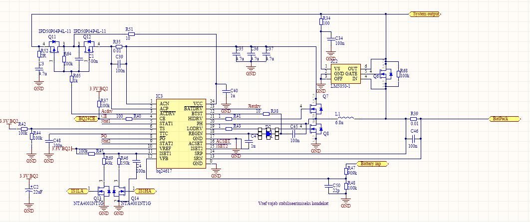 BQ24617 switch node generating when there is fast turn on by battery ...