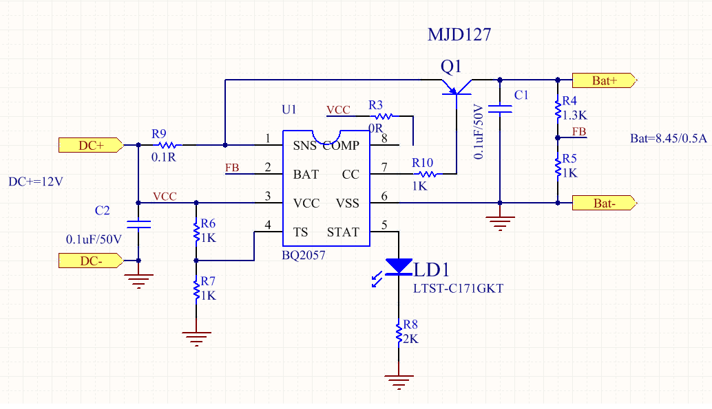 BQ2057: charging voltage and schematic - Power management forum - Power ...