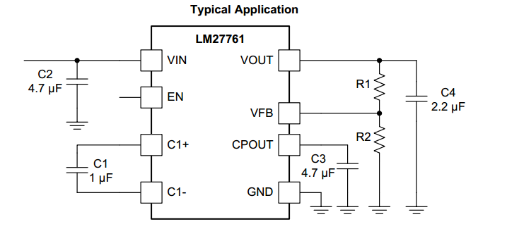 LM27761: 4.7uF Cout makes output voltage unstable - Power management ...