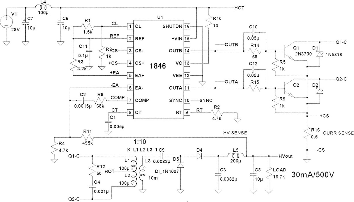 UC1846: Circuit configuration for constant voltage control - Power ...