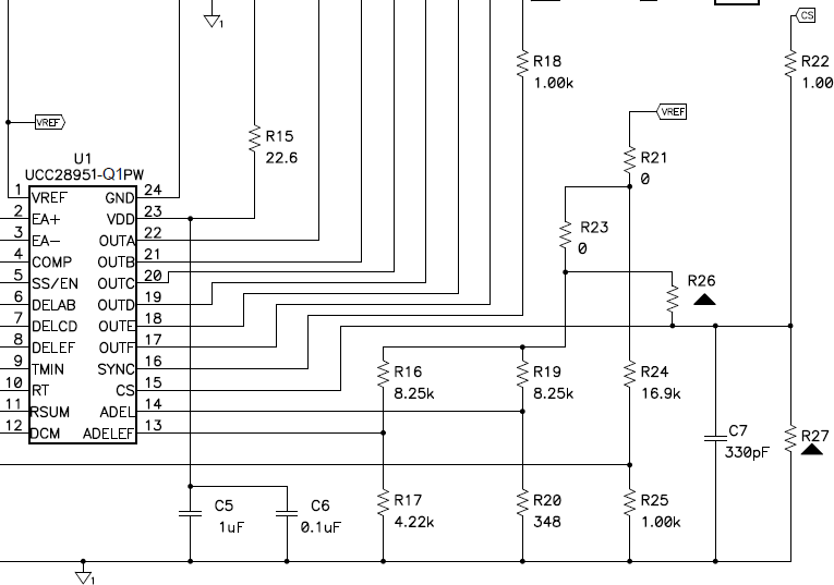 UCC28951-Q1: Configuration of ADEL pin. - Power management forum ...