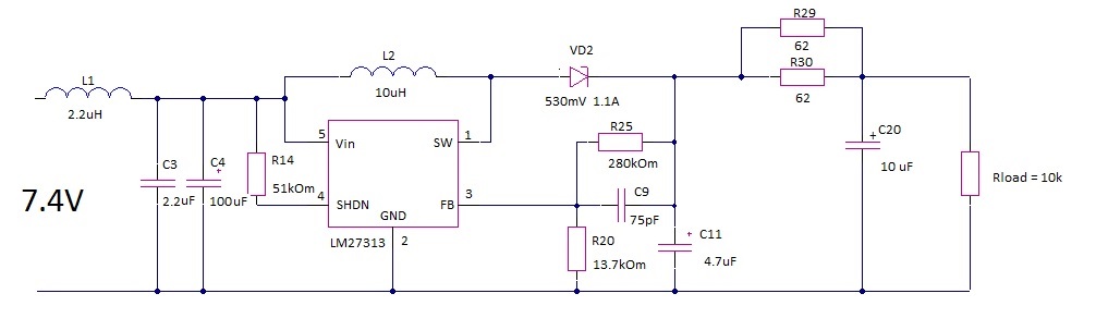 WEBENCH® Tools/LM27313: unstable voltage at the output - Power ...