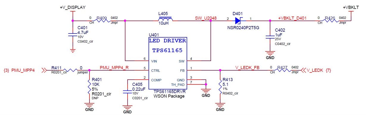 Tps61165: Led Backlight Driver Failure Over Time - No Back Light 