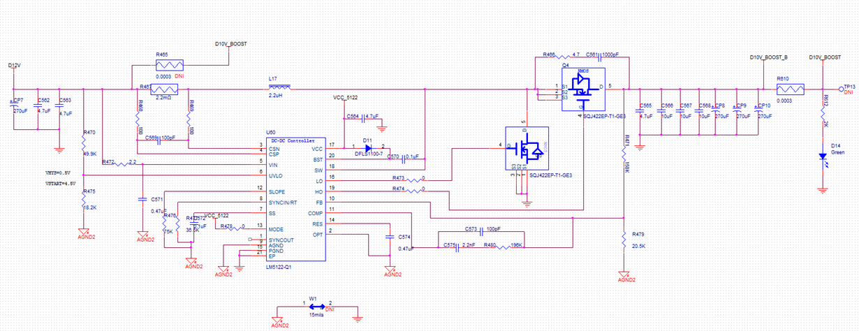 LM5122-Q1: Bypass operation extra circuit and schematic review - Power ...