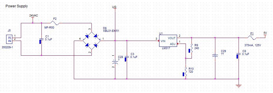 LM317: Input and output filter Electrolytic cap selection - Power ...