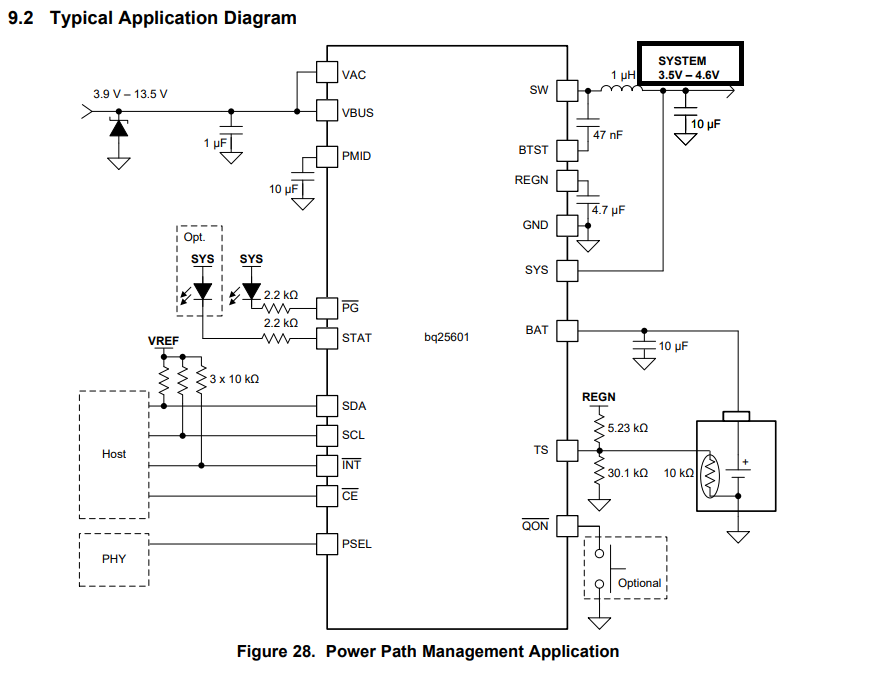 BQ25601: How to Set the System output voltage (3.5V to 4.6V) - Power ...