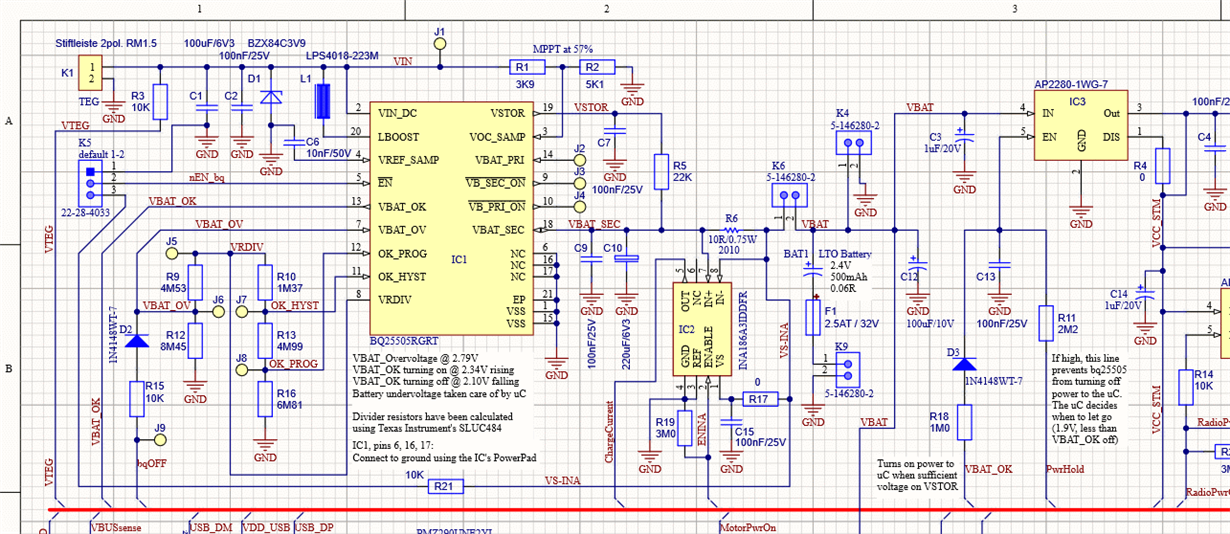 BQ25505: VSTOR not needed - connect to VBAT_SEC ? - Power management ...