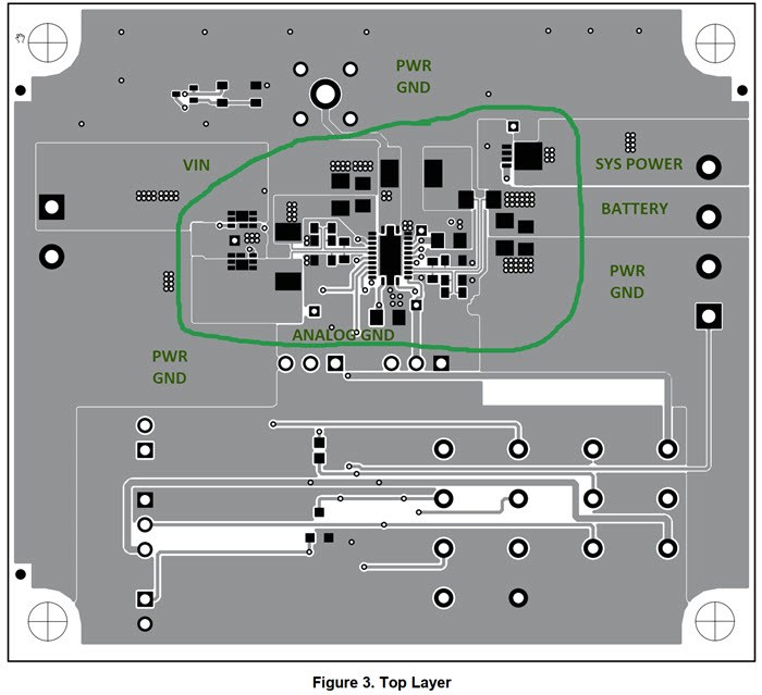 BQ24170: TI EVM not passing EMC, need assistance selecting values for ...