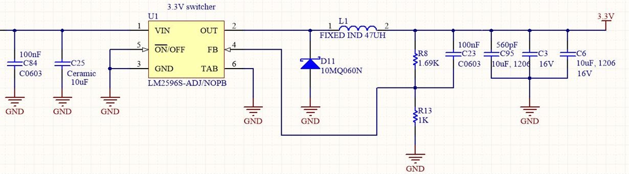 LM2596: Looking for cause of damaged L1 Inductor - Power management ...