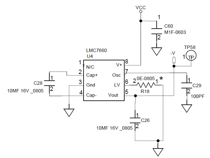 Query regarding achieving -5V supply from LM2660 and LMC7660 - Non ...