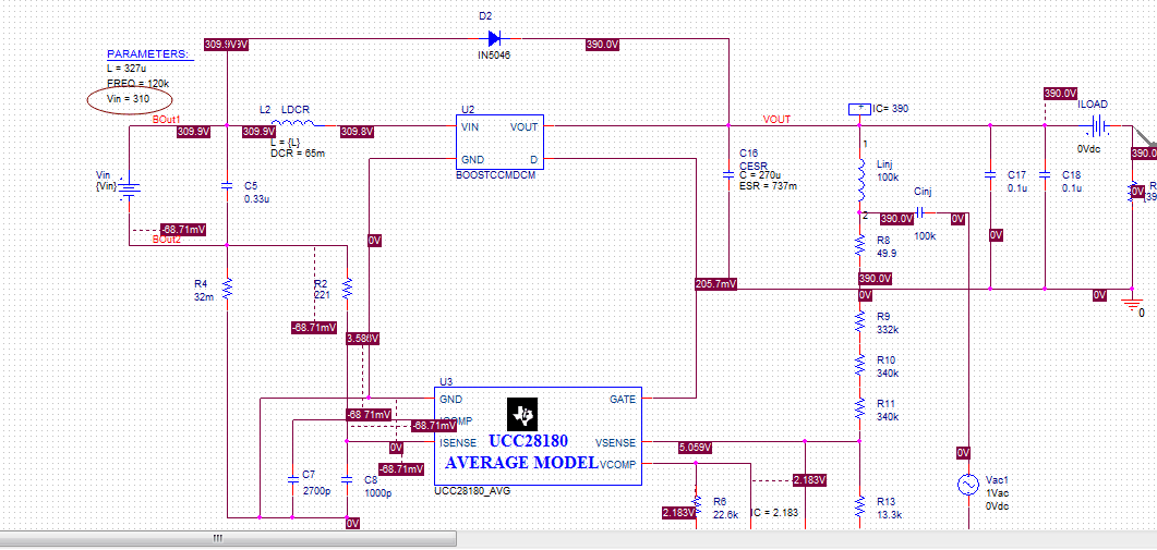 UCC28180: Why is the PSpice model set to run for two seconds at an ...