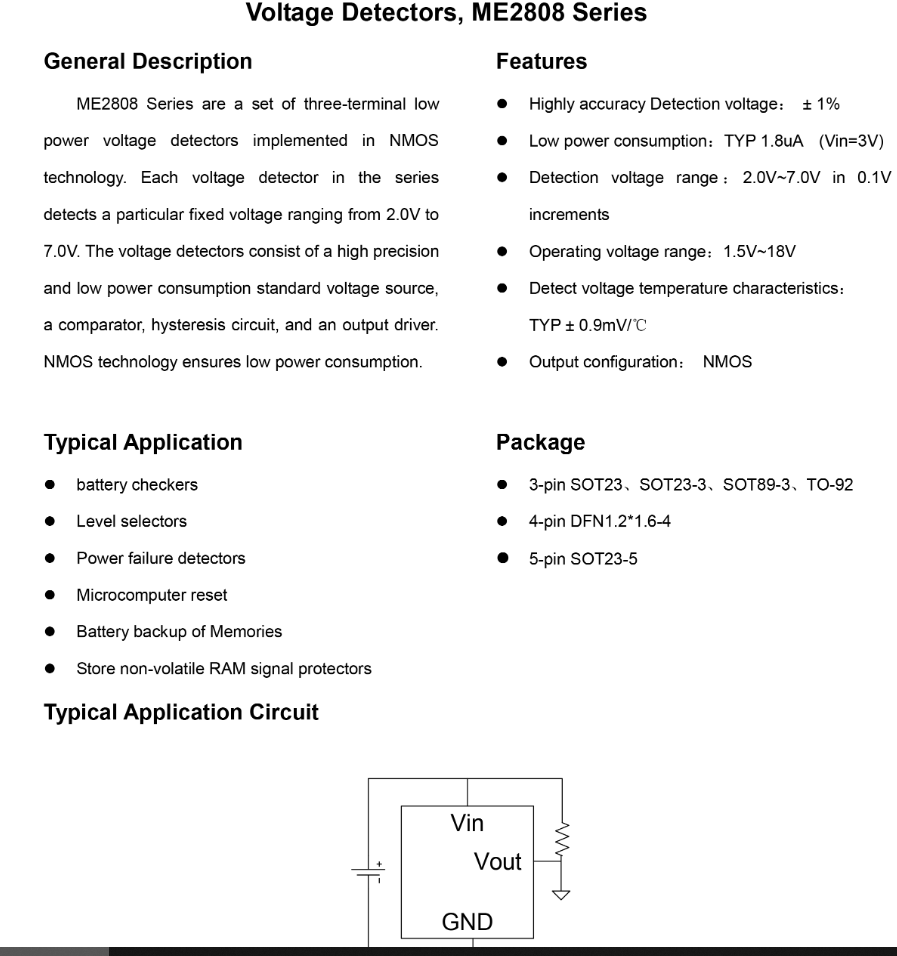 Low Voltage Detector Circuit