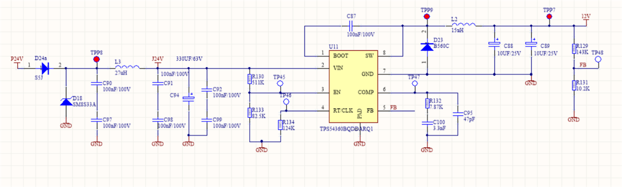 TPS54360: TPS54360 EMI exceeded the standard in 800Khz. - Power ...