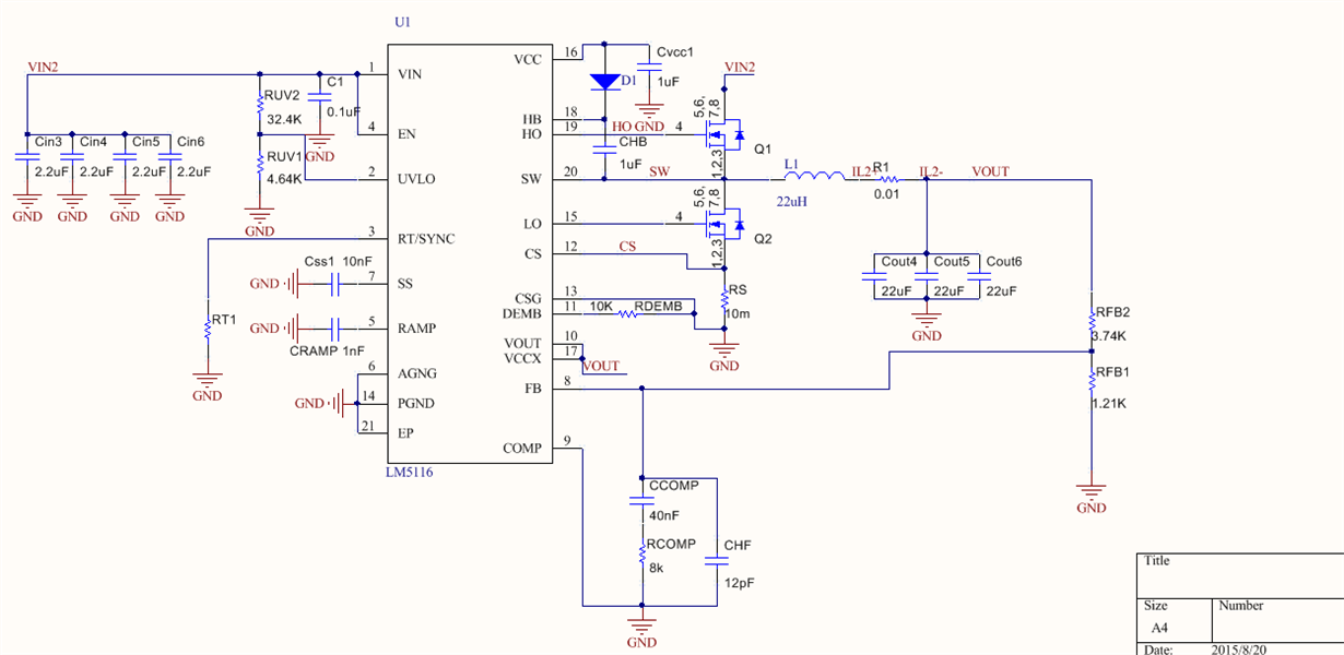 LM5116 with light load - Power management forum - Power management - TI ...