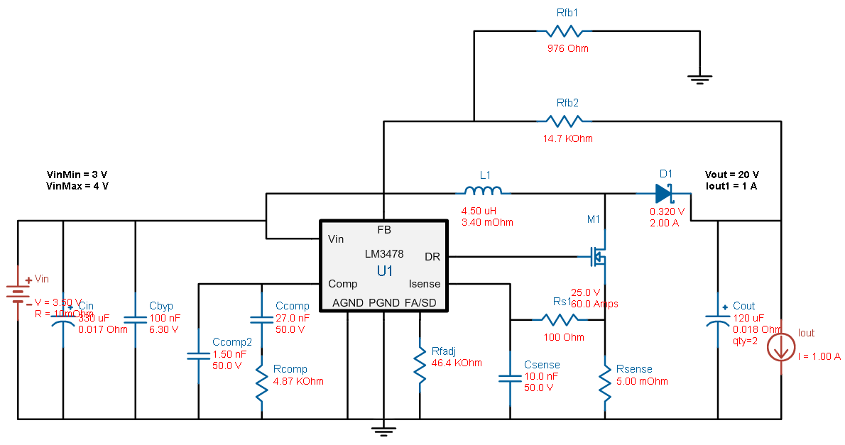 LM3478: Boost converter voltage dropping when connected to load - Power  management forum - Power management - TI E2E support forums