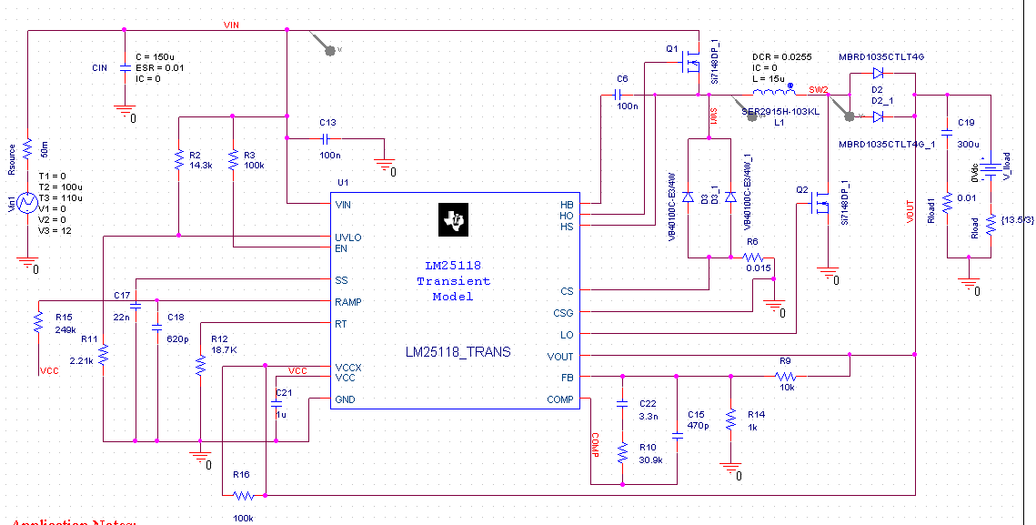 WEBENCH® Tools/LM25118: LM25118 – About same circuit for multiple ...