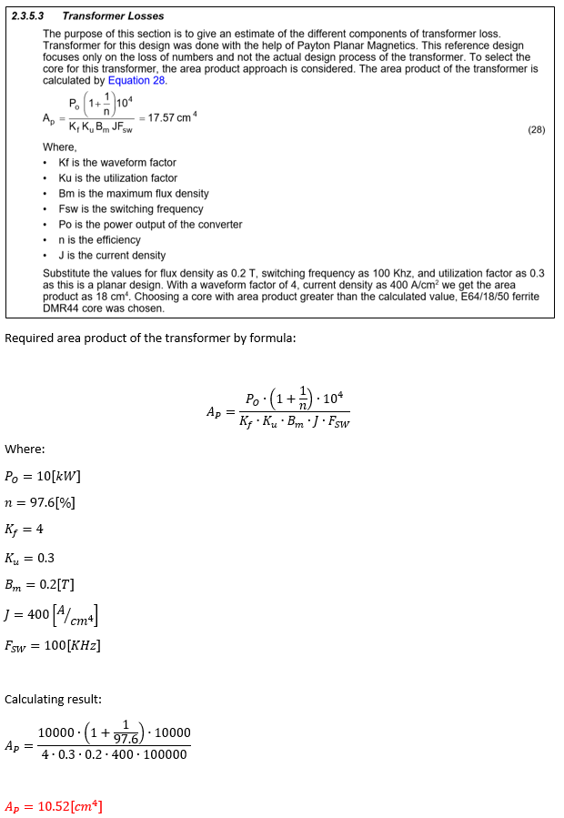 TIDA-010054: TIDA-010054 transformer area product - Simulation ...