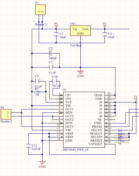 DRV8840: NFault is high but bridge is not actuating - Motor drivers ...