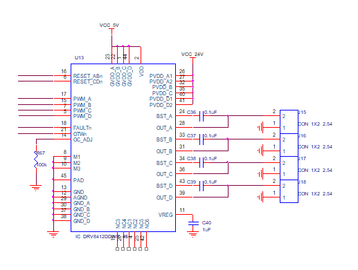 DRV8412: DRV8412 independent drive 4-way high speed relay - Motor ...