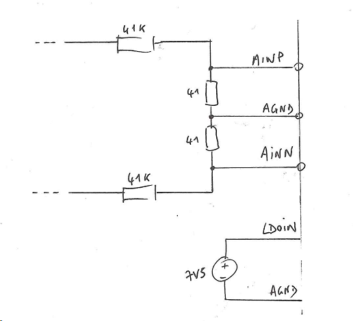 AMC1304L25: gain error when sensing voltage : front end question - Data ...