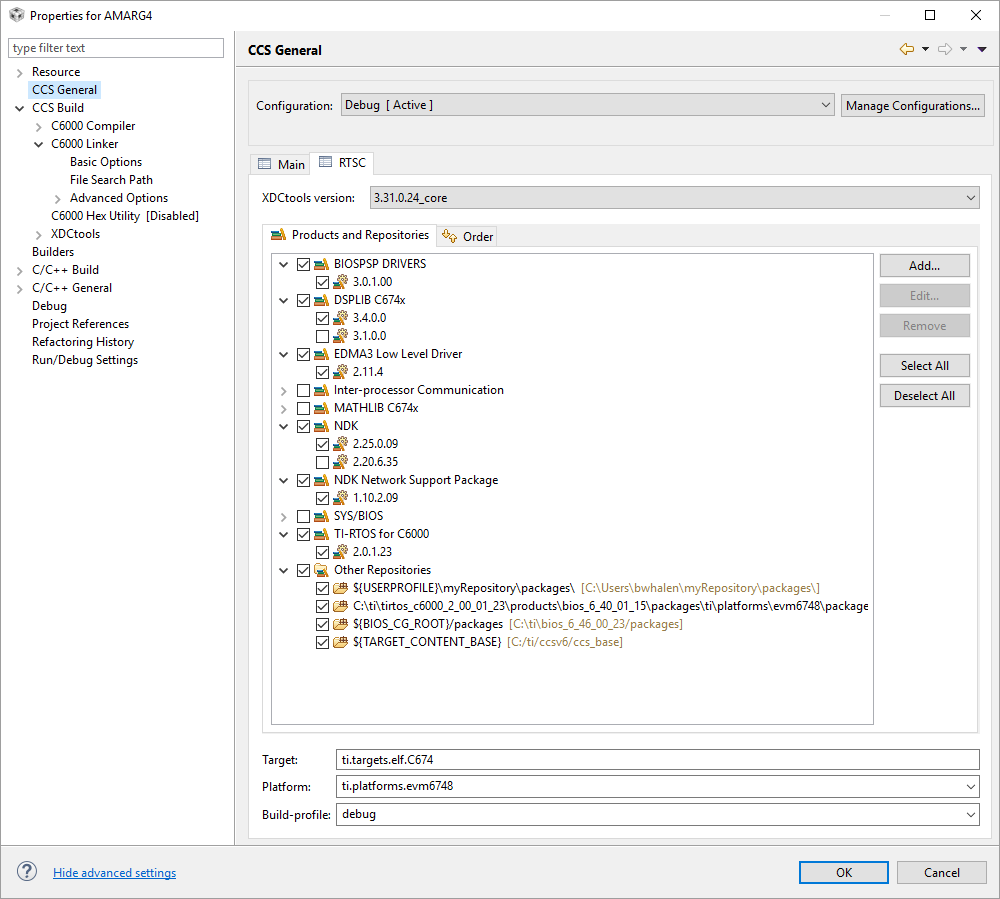 Unresolved symbols from NDK Processors forum Processors TI E2E