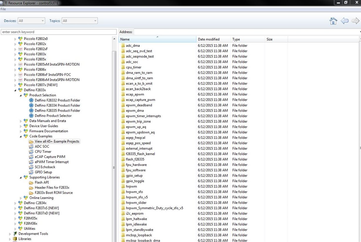 How to import/use example project in ccs6? - Code Composer Studio forum ...