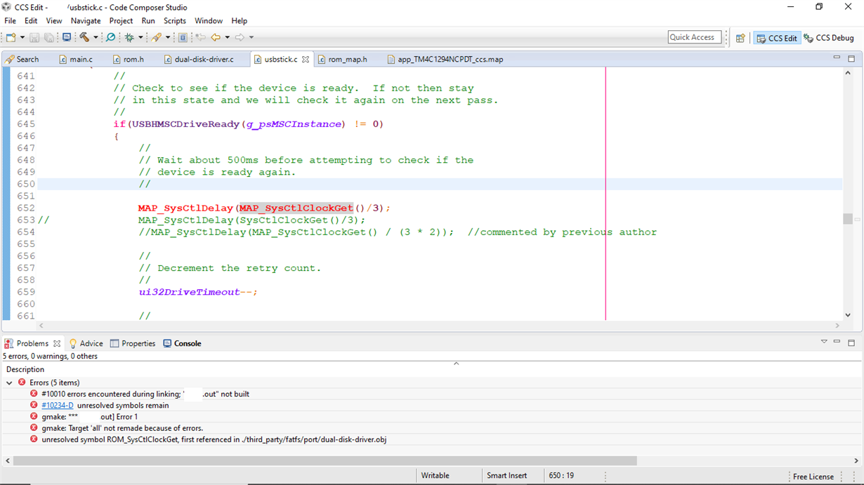 Compiler/TM4C1294NCPDT: Errors during Compilation after Fresh install ...