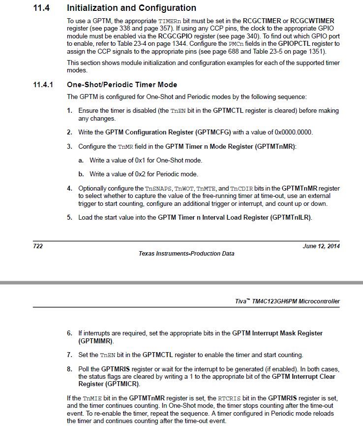 TM4C123GH6PM: TM4C123 Evaluation Board Periodic Timer not Working - Arm ...