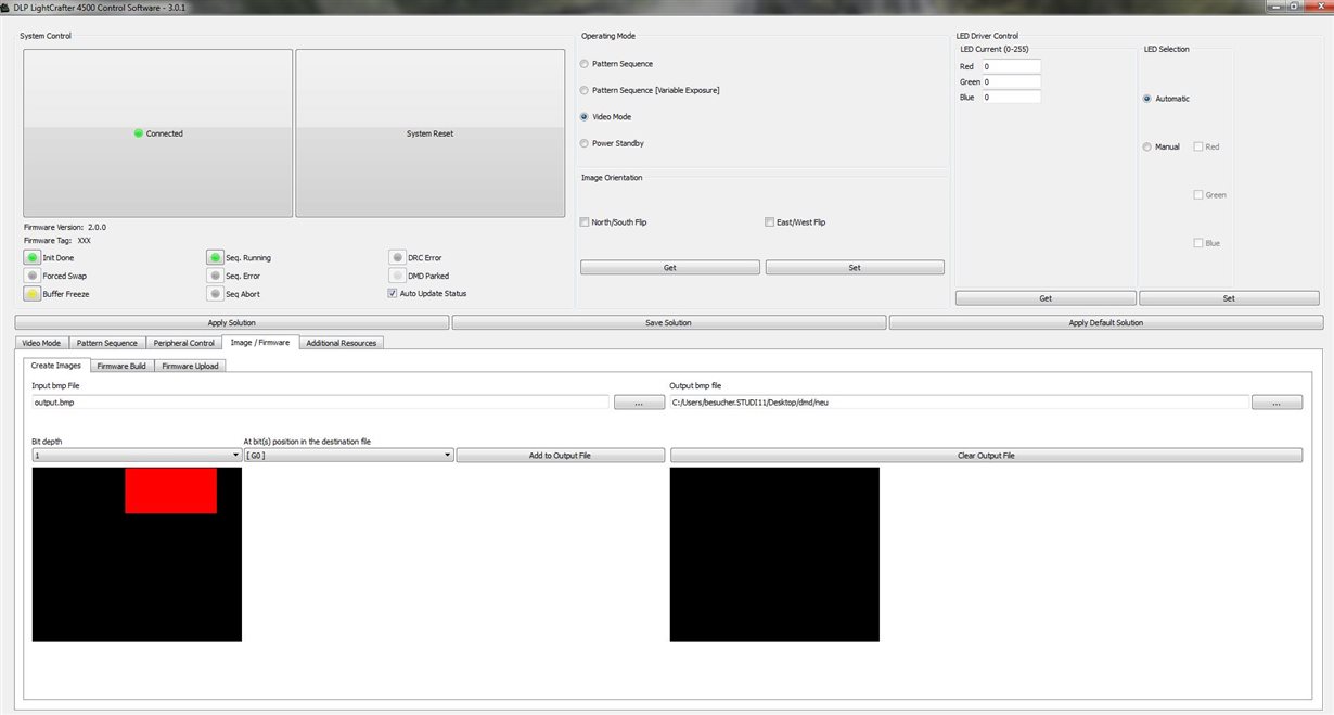 DLP4500NIR: Can I use the DLP4500 to show pictures on the DMD screen ...