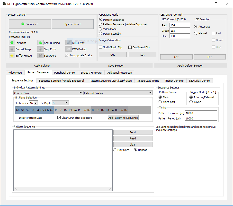 DLP4500: External trigger to project saved image on the device - DLP ...
