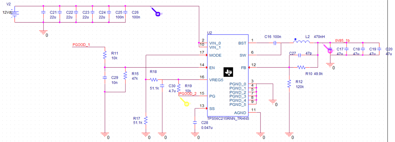 TPS56C215: TPS56C215 Pspice model mismatched with datasheet - Power ...