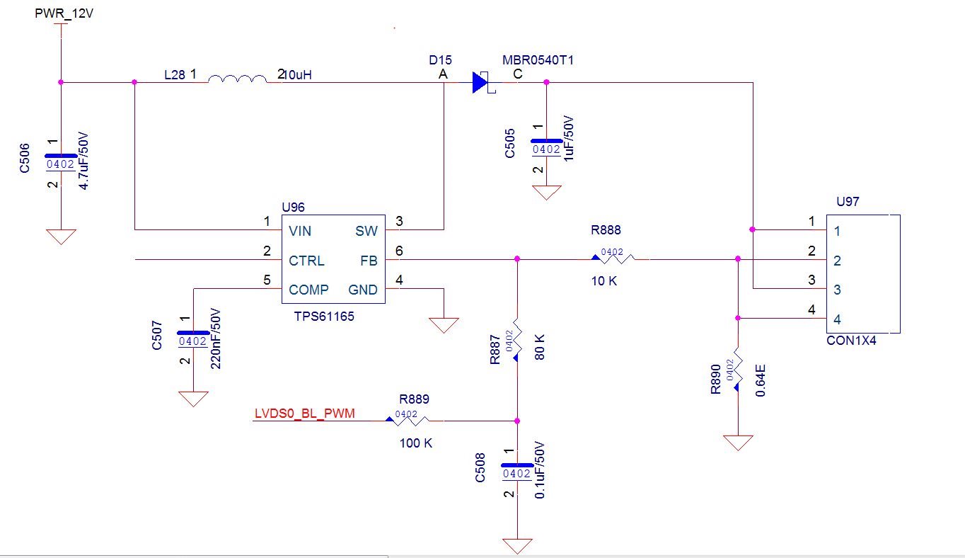 TPS61165: 2 LED STRIPS -400mA @ 12VDC EACH - Power management forum ...