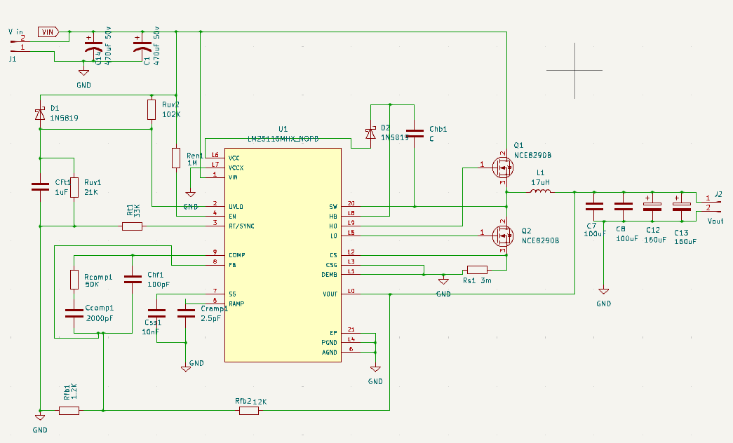 Lm25116: Buck Boost Regulator, Problem Output Voltage - Power 