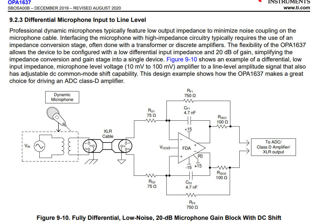 OPA1688: Single and Differential OPAMPs for MEMS MIC output - Audio ...