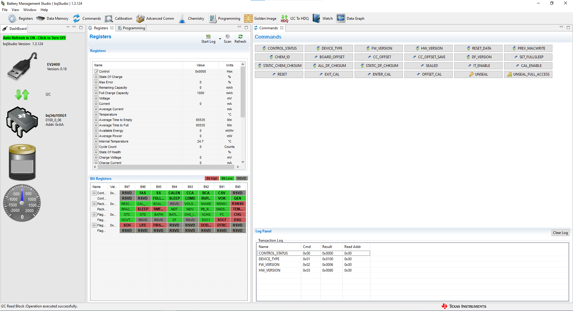 BQ34Z100-G1: Can't update FW or access to memory registers - Power ...