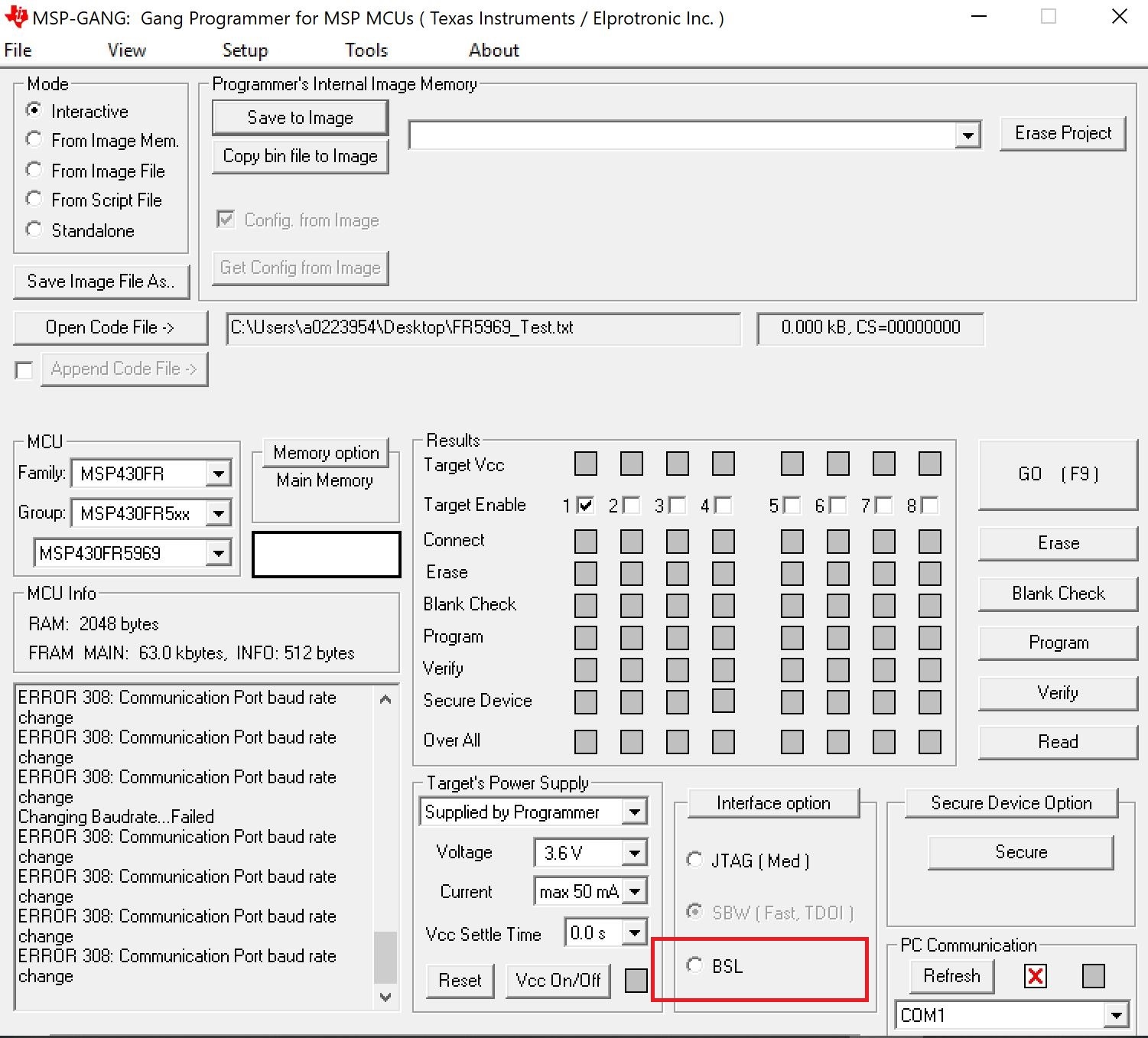 MSP-GANG: Can i use MSP-GANG programmer via BSL? if TI can provide the ...