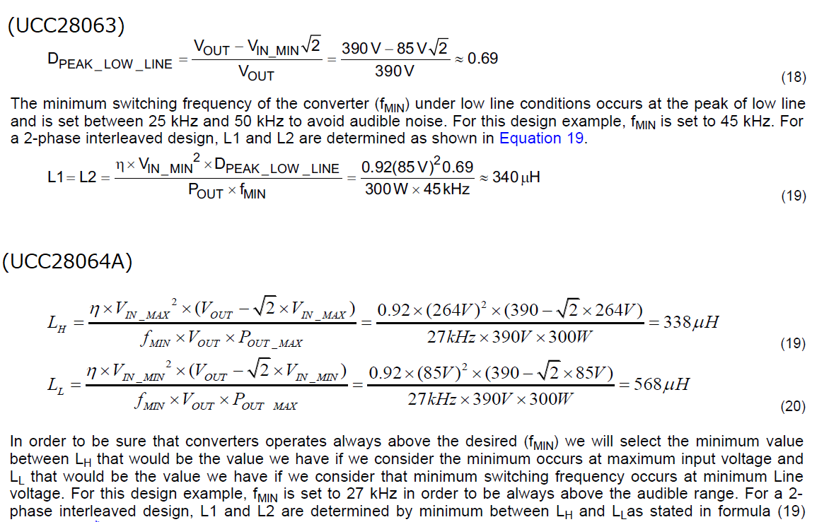 UCC28064A: About selection of inductor - Power management forum - Power ...