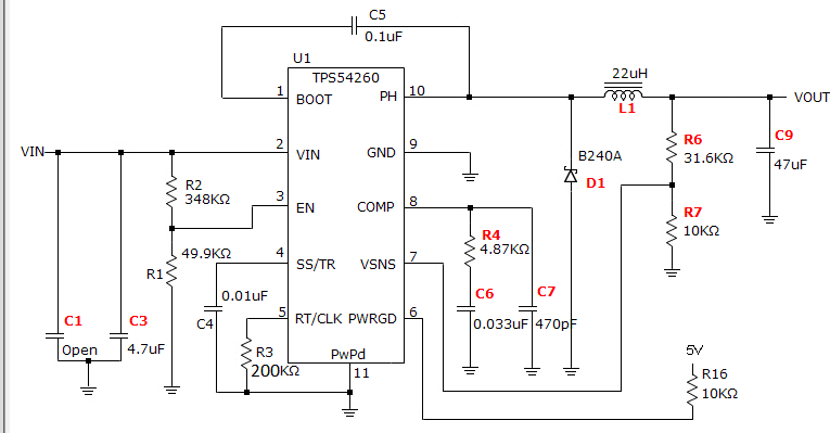 TPS54260: frequency foldback - Power management forum - Power ...