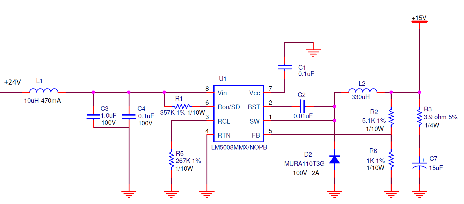 LM5008 Output dropping - Power management forum - Power management - TI ...