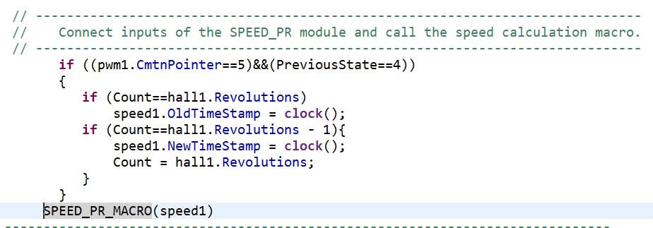 CCS/TMS320F28069M: Calculate Speed in RPM in BLDC Sensored Trapezoidal ...
