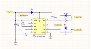 LM5106: Why is the high side fet turning off like this? - Power ...