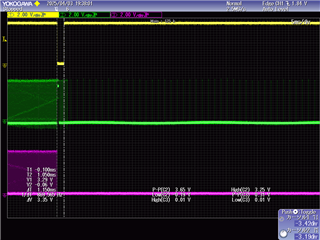 Yellow: Trigger (CPU RESET), Green: UD-, Purple: DD-