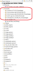 Project explorer view with 3.6 sdk