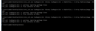 Error while converting .bit file to c array