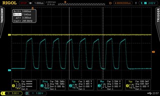 Output signal using 1k and 1.8k pull-ups