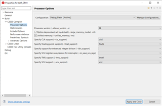 The processor config
