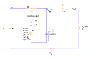 CSD18540Q5B: Convergence issues with PSpice simulation of mosfets ...