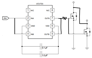 UCC27324: Drive MOSFET in parallel - Power management forum - Power ...